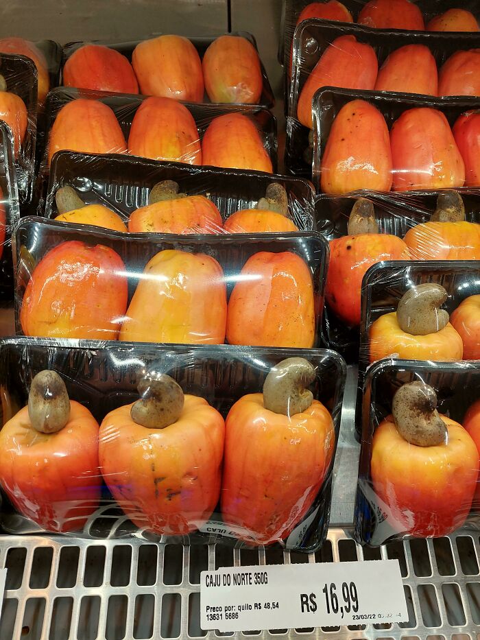 Actual Cashews With The Nut On Top In A Brazilian Supermarket