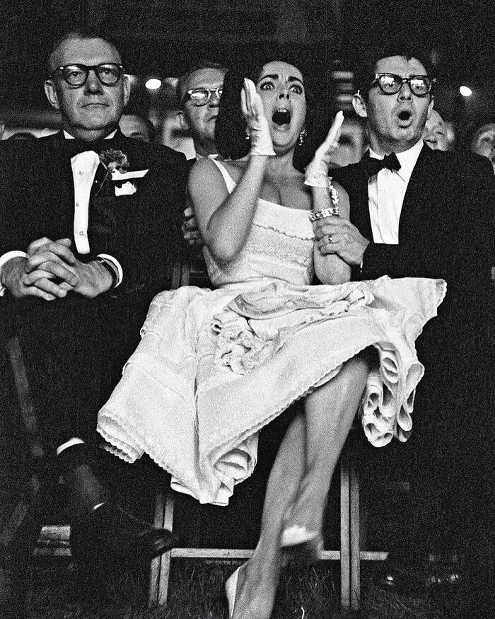 Elizabeth Taylor And Husband Eddie Fisher At A Boxing Match, 1960