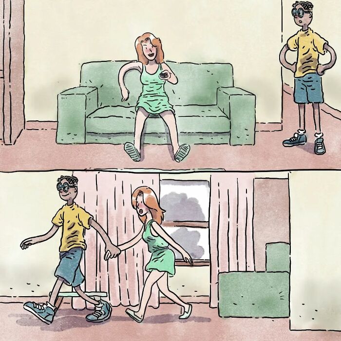 Este artista crea 3 emotivos cómics sobre la vida con un gato y un perro inspirados en sus experiencias personales