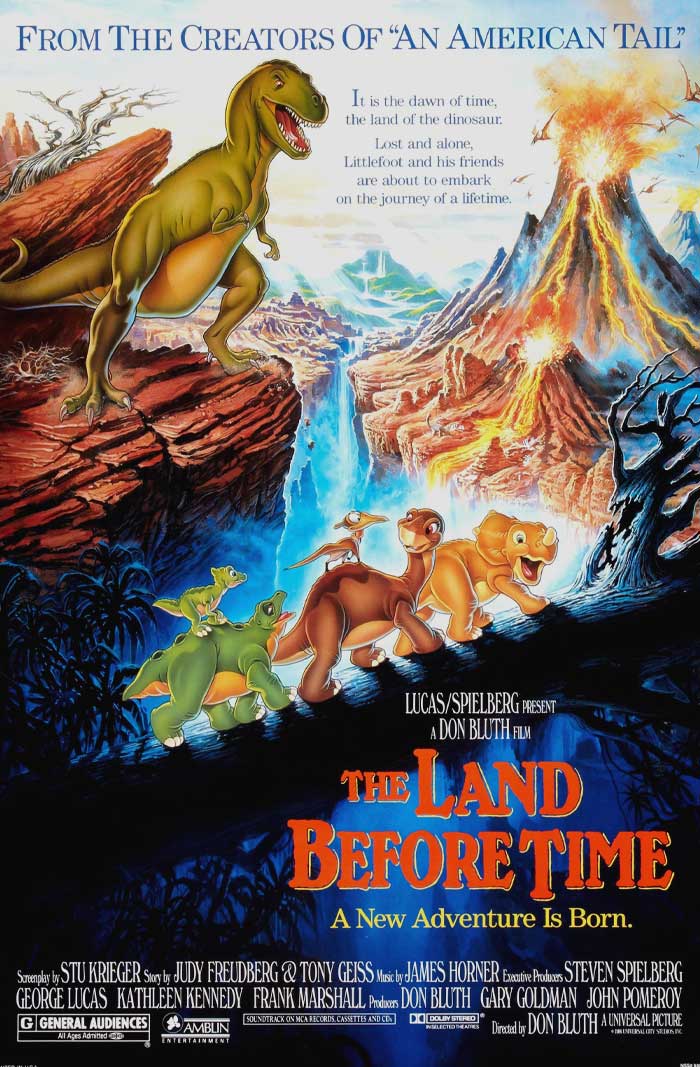 Movie poster for "The Land Before Time"