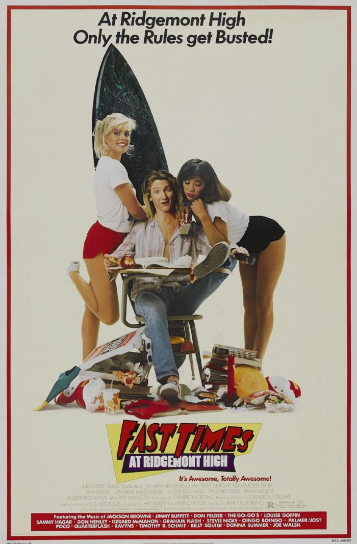 Movie poster for "Fast Times At Ridgemont High"