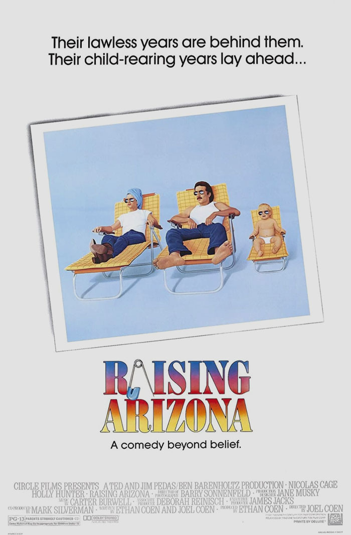 Movie poster for "Raising Arizona"