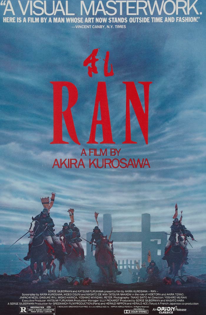 Movie poster for "Ran" 