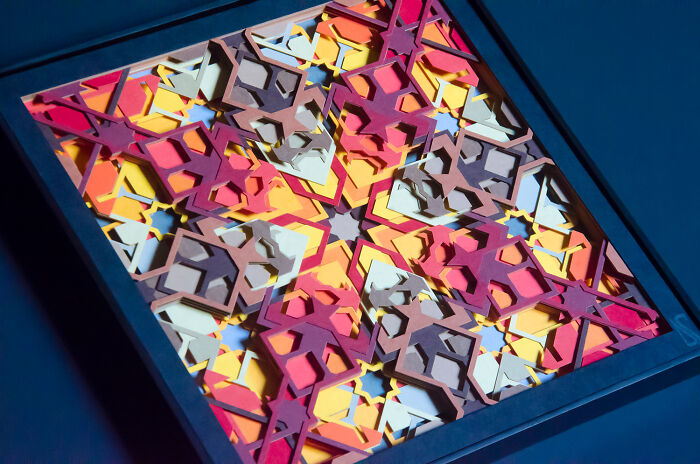 I Filled Paper Cut Matrix With Colors And Look What I Found (18 Pics)