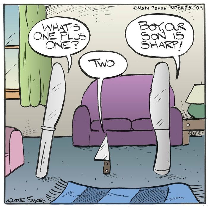 90 New Funny One-Panel Comics By Nate Fakes With A Sudden Twist