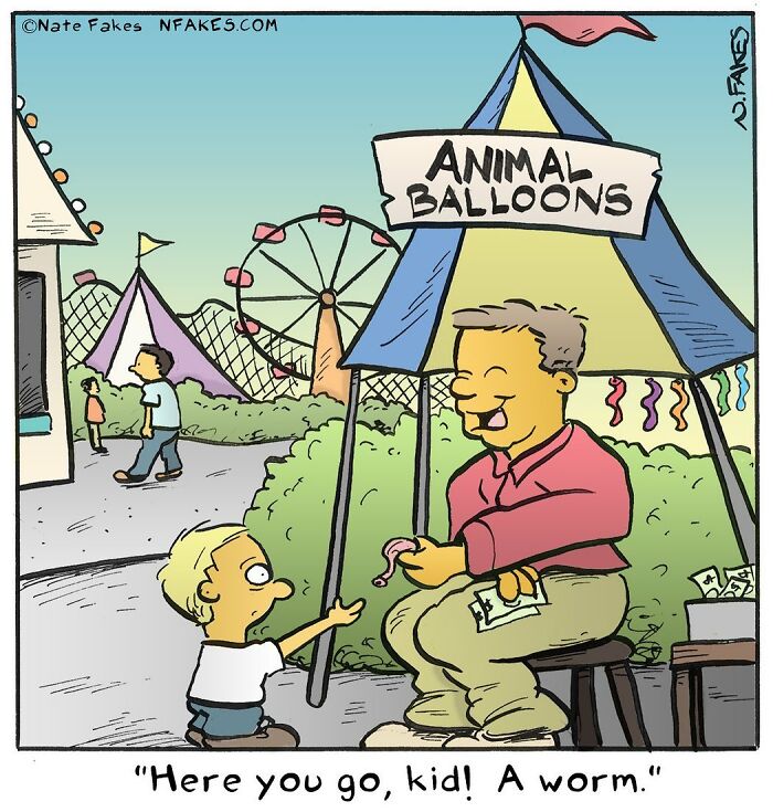 90 New Funny One-Panel Comics By Nate Fakes With A Sudden Twist