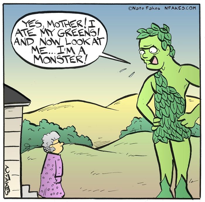 90 New Funny One-Panel Comics By Nate Fakes With A Sudden Twist