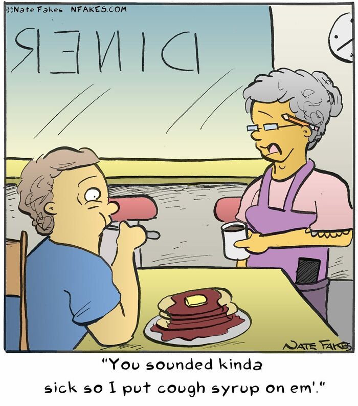 90 New Funny One-Panel Comics By Nate Fakes With A Sudden Twist