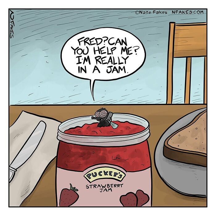 90 New Funny One-Panel Comics By Nate Fakes With A Sudden Twist