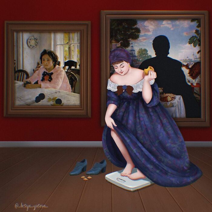 Artist Revealed What Characters Of Renowned Paintings Do At Night When No One Is Watching Them (8 Illustrations)