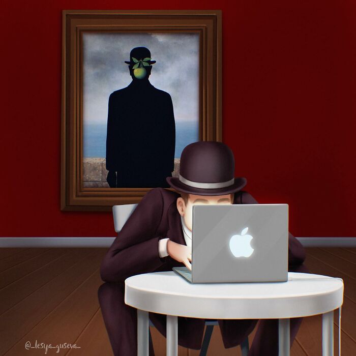 Artist Revealed What Characters Of Renowned Paintings Do At Night When No One Is Watching Them (8 Illustrations)