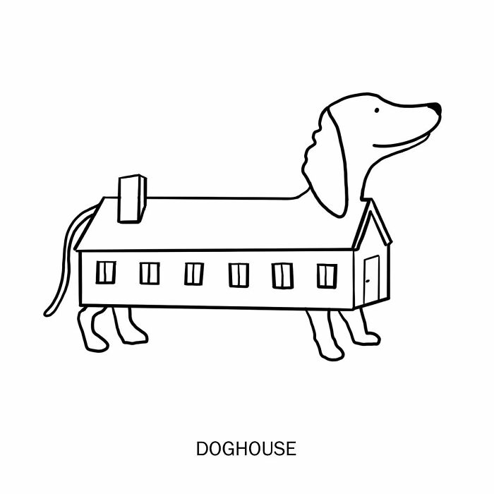 Artist Makes Fun Fusions Of Drawings Forming A Single Word