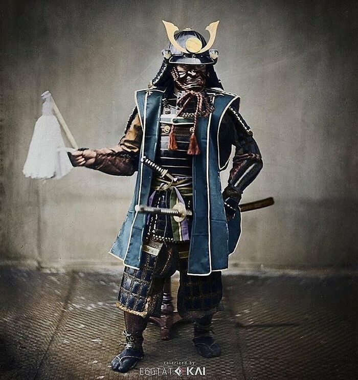 Koboto Santaro, A Japanese Military Commander, Wearing Traditional Armor, In 1863