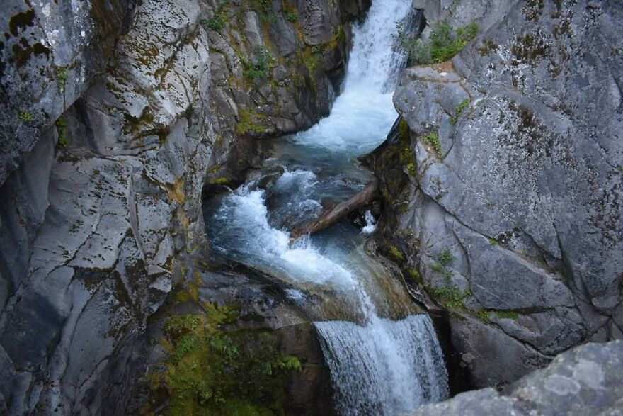 Waterfall From A Trip To Mt Rainier. I Find The Moodiness Of The Lighting And The Movement From The Water Really Pleasing.