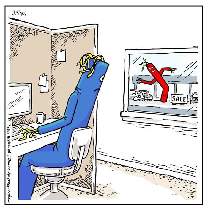 Hilarious Single-Panel Comics By Jim Shoenbill With Sudden Twists