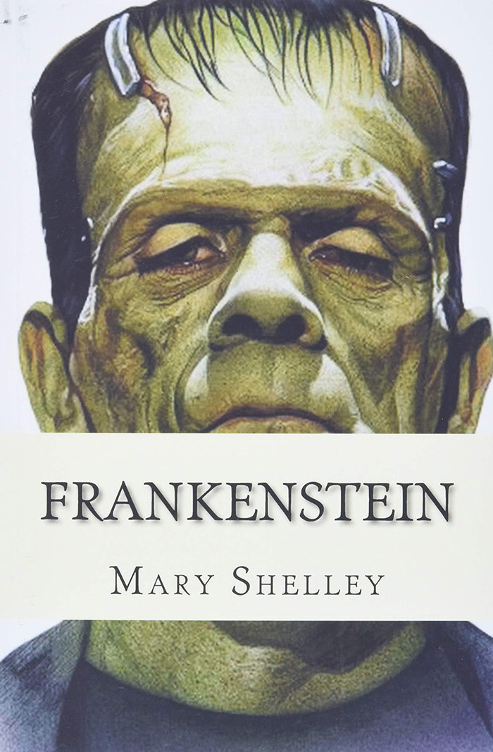 Frankenstein By Mary Shelley book cover 