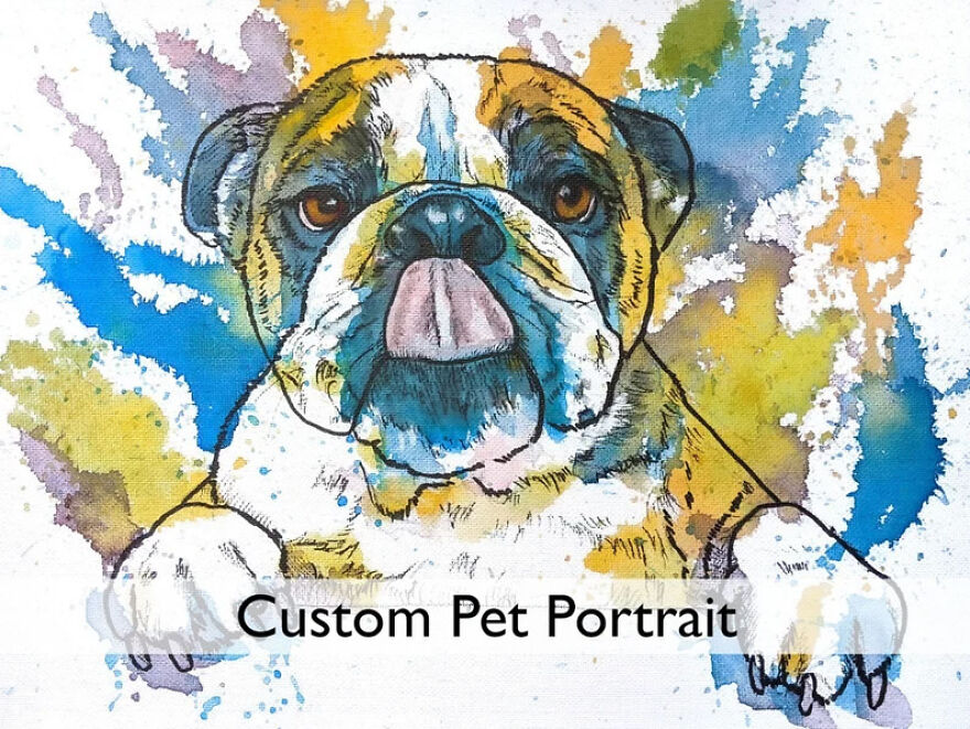 I Turn Your Pet Photos Into Personalized And Colorful Works Of Art