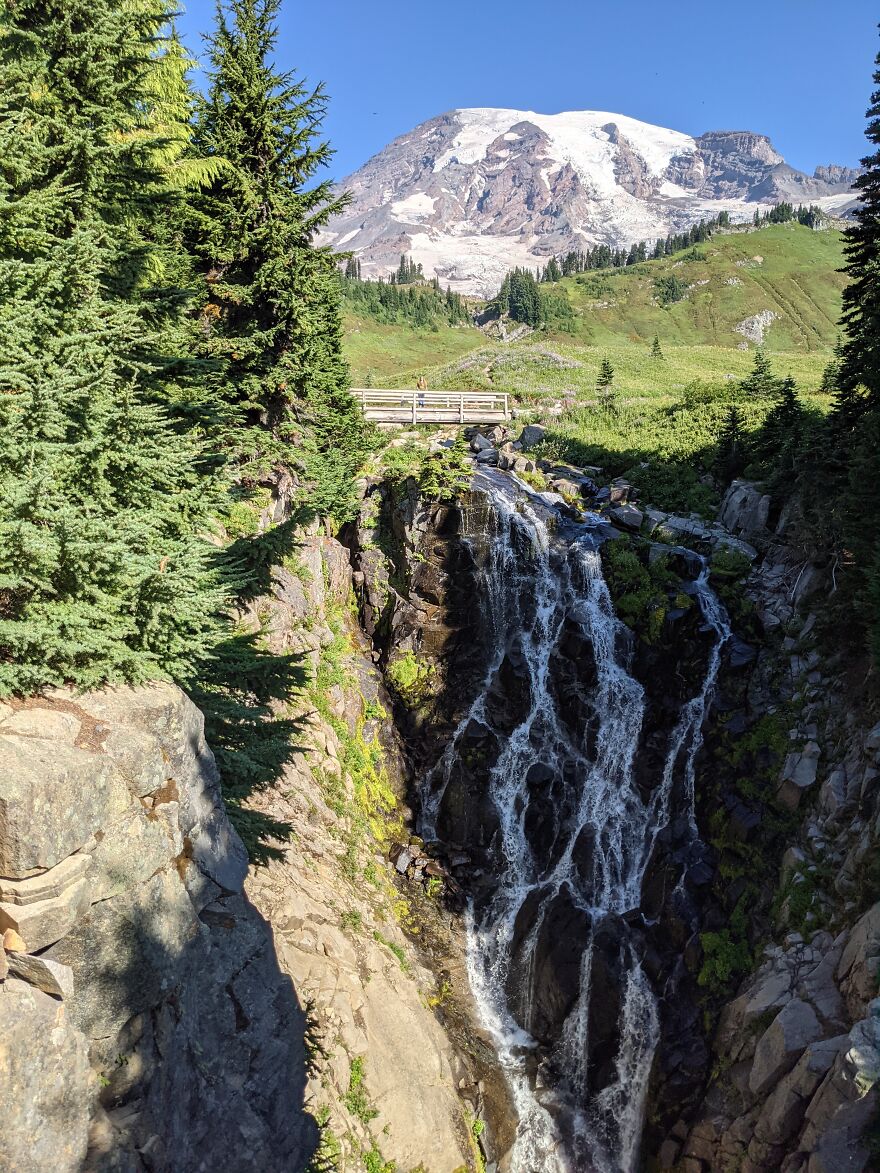 Mount Rainer! I'm On The Bridge In This Pic, For Scale Of