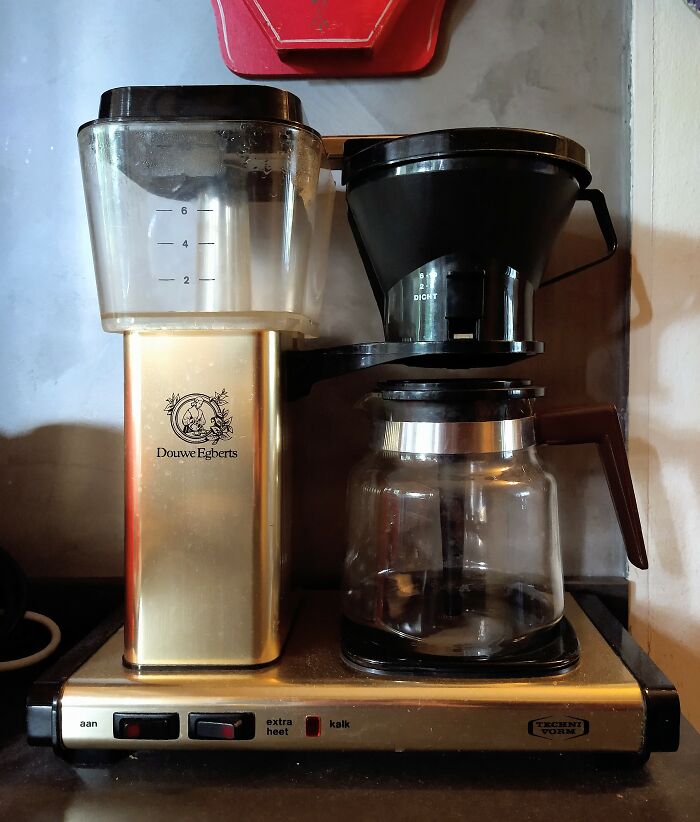 My Golden Moccamaster Coffeemaker. Its Original Design Is From 1968, And This Machine Is Regarded As The Best Coffeemaker By Many. Every Single Part Can Be Replaced And Are Still Available In Specialist Shops And Produced In The Netherlands (Where I Live). I Found Mine For Only €5 Because Some Parts Were Missing, No Problem There Then :-) I Absolutely Love It!
