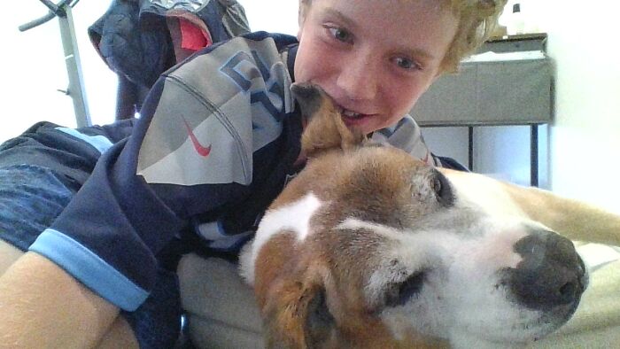 Me And My 13-Year-Old Dog (He Just Took A Nap)