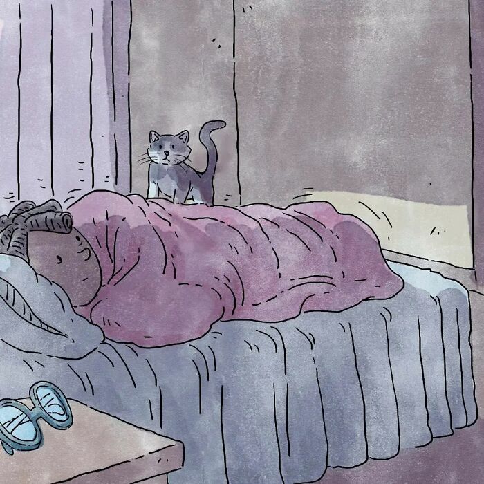 Este artista crea 3 emotivos cómics sobre la vida con un gato y un perro inspirados en sus experiencias personales