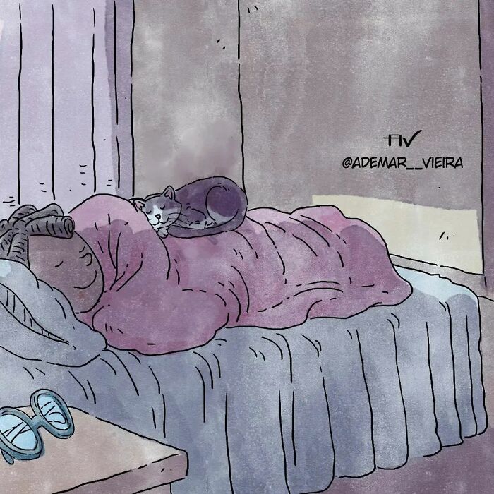 Este artista crea 3 emotivos cómics sobre la vida con un gato y un perro inspirados en sus experiencias personales