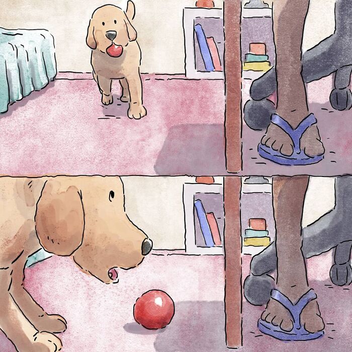 Este artista crea 3 emotivos cómics sobre la vida con un gato y un perro inspirados en sus experiencias personales