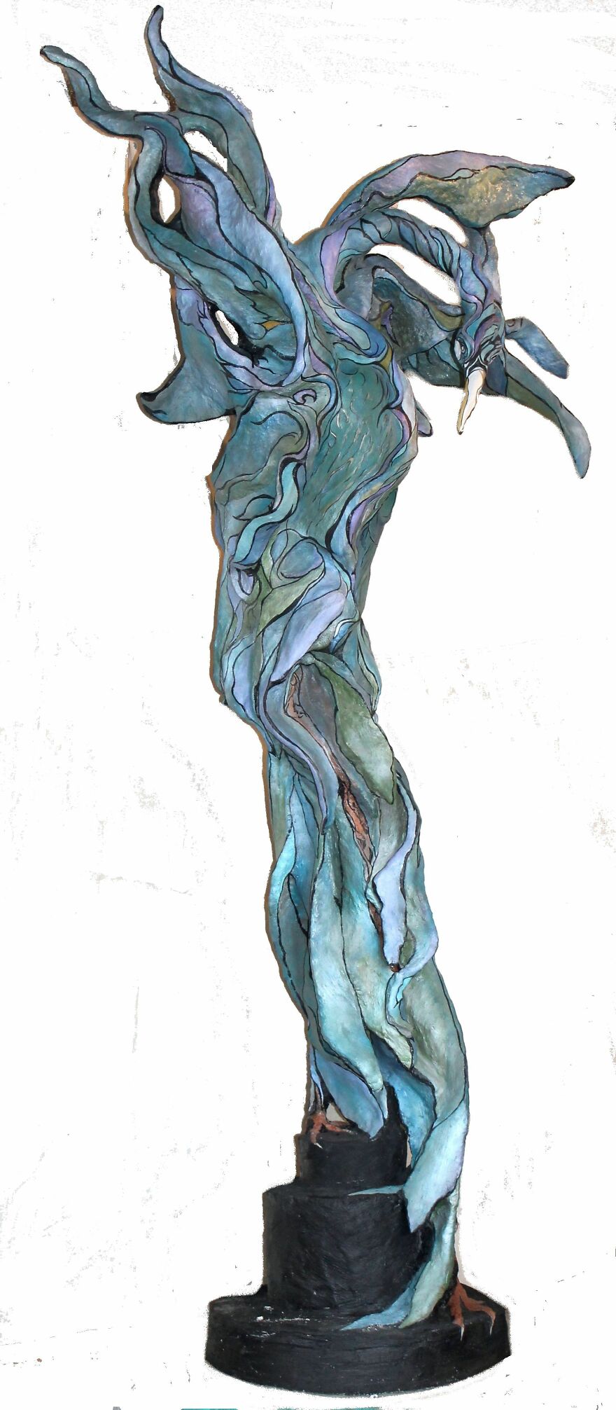 Recycled Art - Large Blue Heron "Jemma"