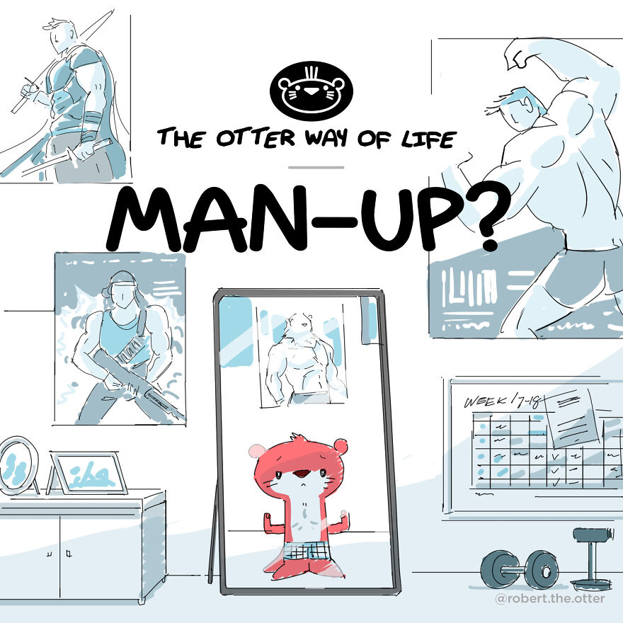 Man-Up: My Wholesome Comic About An Otter Who Overcame Societal Expectations And Learned To Love Himself For Who He Is