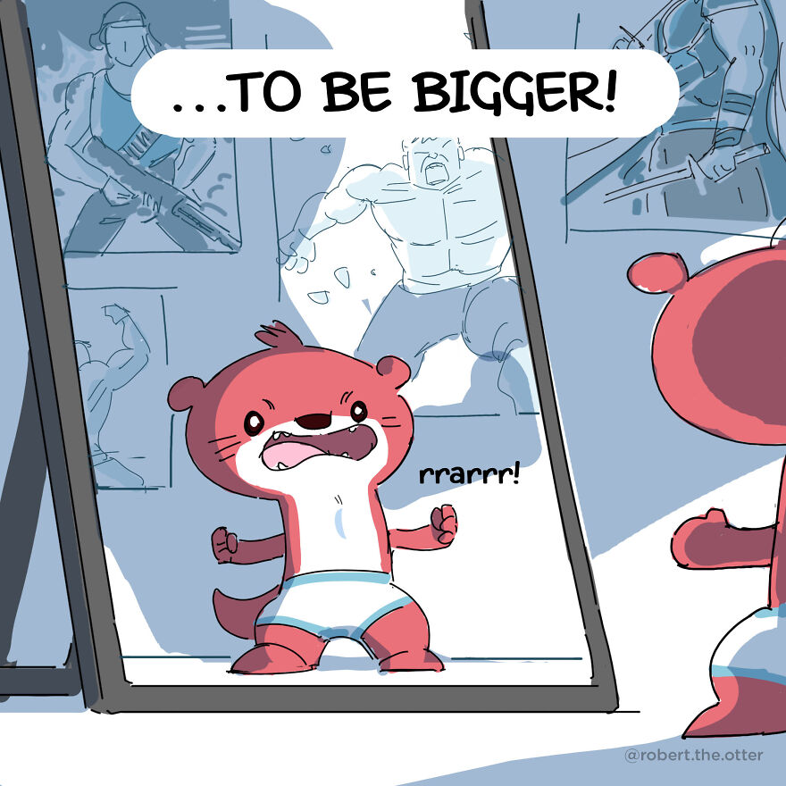 Man-Up: My Wholesome Comic About An Otter Who Overcame Societal Expectations And Learned To Love Himself For Who He Is