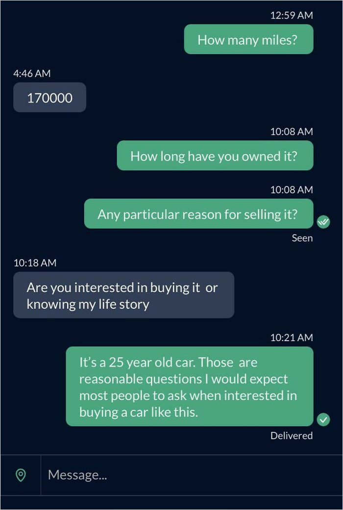 How Not To Sell A Car…