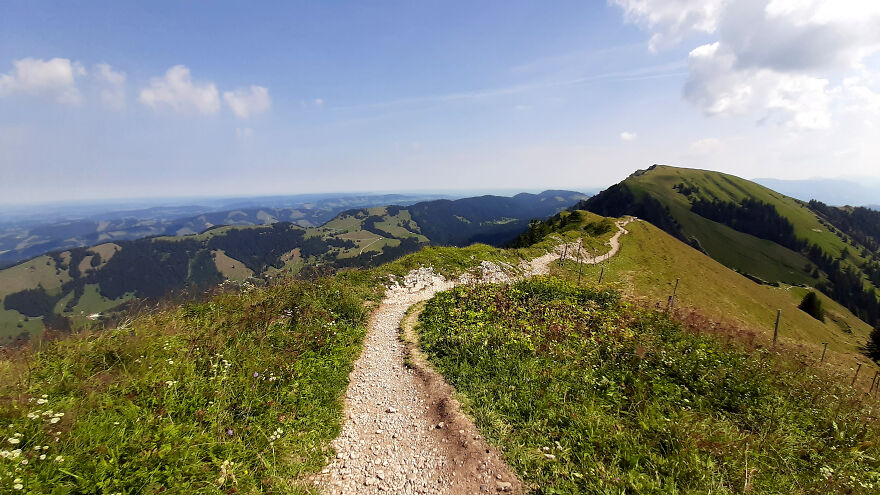 Path From Hochgrat To Rindalphorn, Allgäu Alps, Germany.