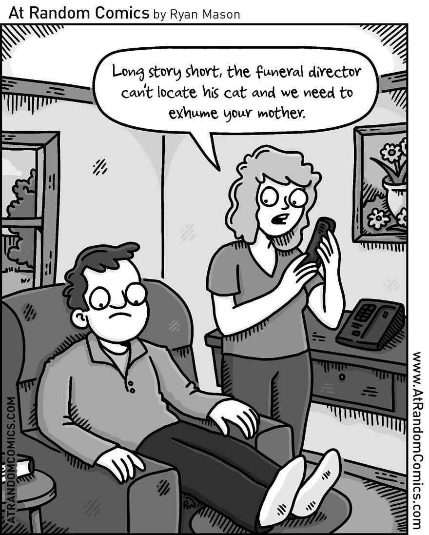 Ryan Mason's Hilarious Single-Panel Comics With Sudden Twists (New Pics)