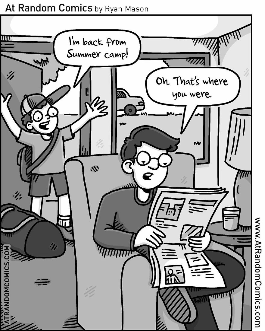 Ryan Mason's Hilarious Single-Panel Comics With Sudden Twists (New Pics)