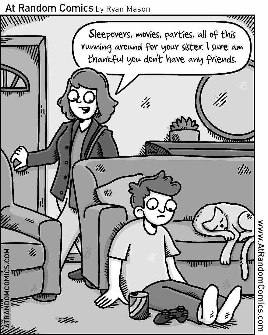 Ryan Mason's Hilarious Single-Panel Comics With Sudden Twists (New Pics)