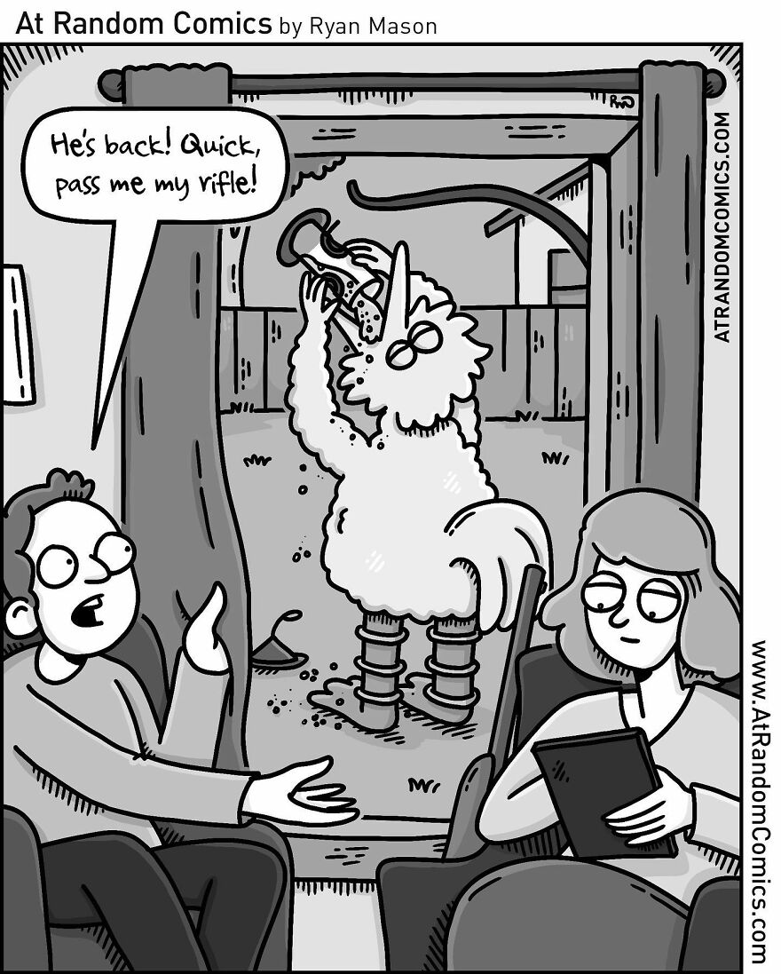 Ryan Mason's Hilarious Single-Panel Comics With Sudden Twists (New Pics)