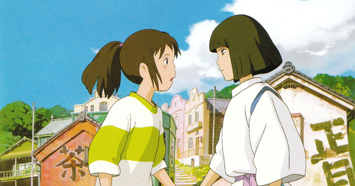 Two anime characters facing each other in a scenic setting, representing one of the 100 cutest couples in anime.