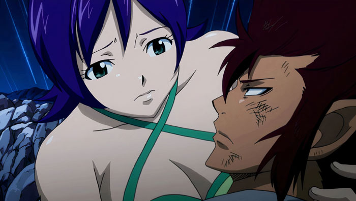 Anime couple sharing an emotional moment, depicting one of the cutest anime couples in a dramatic scene.