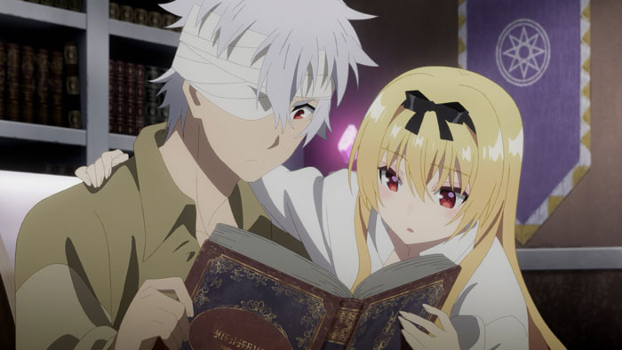 Anime couple reading a book together, showcasing their bond and cuteness.