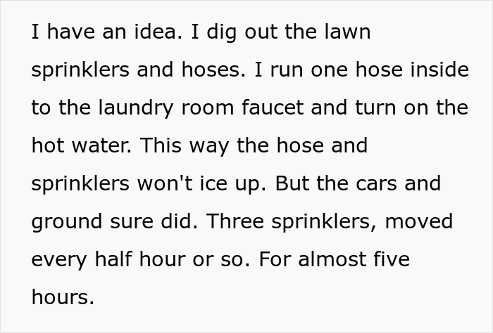 After Their Neighbors Illegally Filled Their Parking Lot, This Resident Froze Them In Place