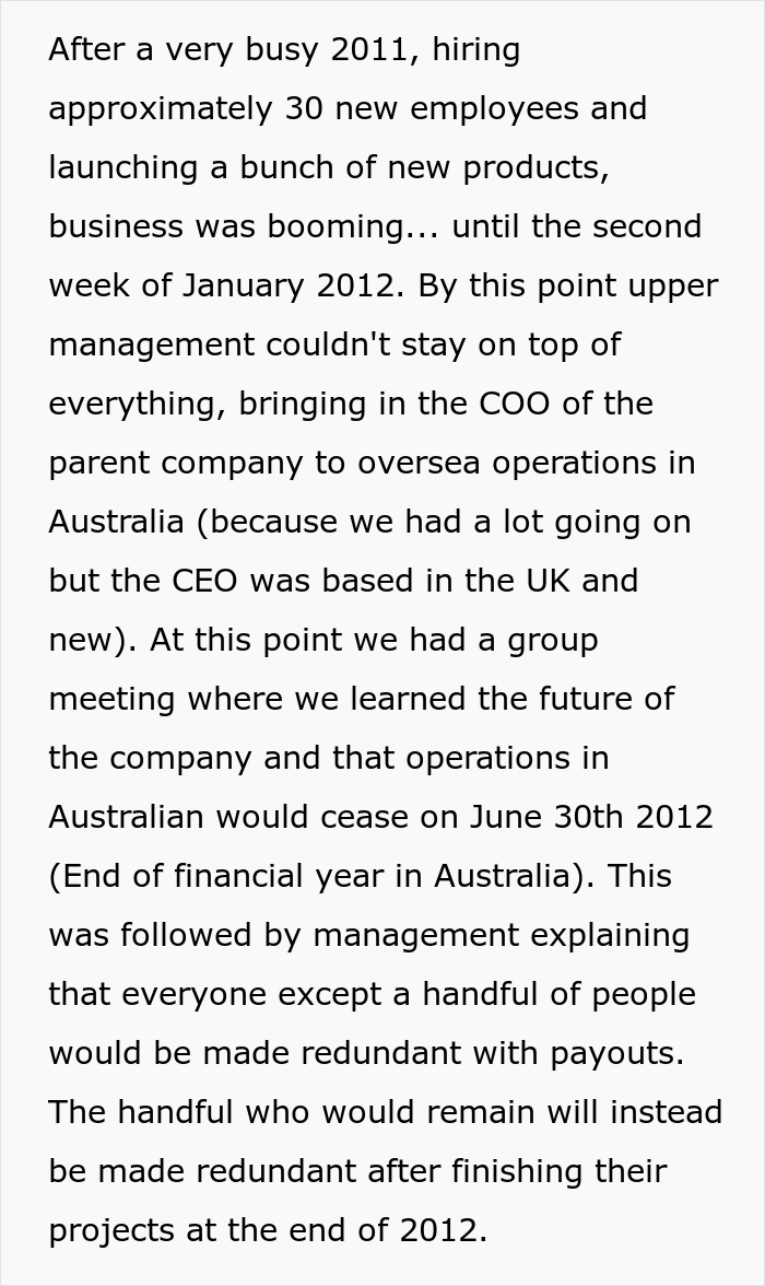 &ldquo;I Wasn&rsquo;t Made Redundant Like Everyone Else In The Company, So I Kept Showing Up To Work Until The End To Do Nothing&rdquo;