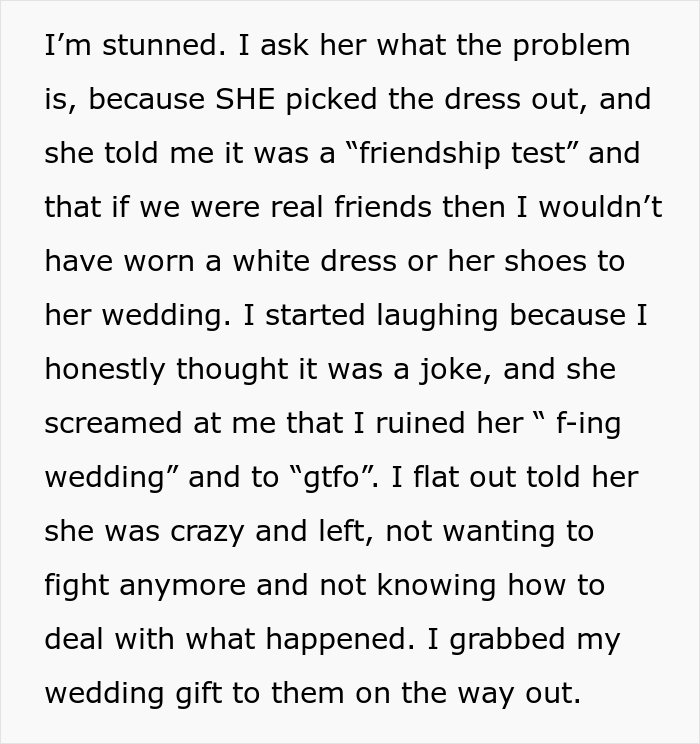 "Am I The [Jerk] For Wearing A White Dress To My Friend's Wedding?"