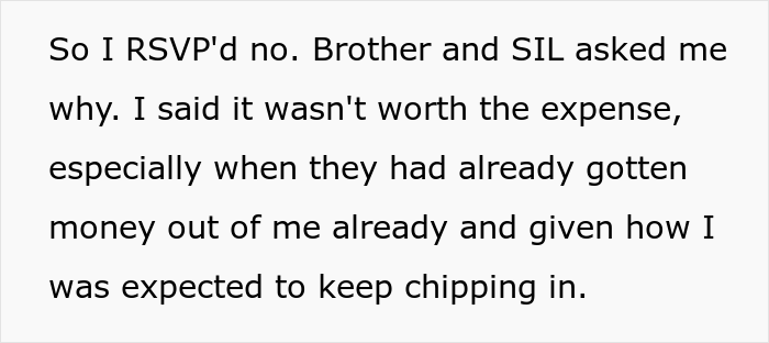 Sister RSVPs ‘No’ To Her Own Brother’s Wedding Because It’s Way Too Expensive, Asks The Internet If She Was A Jerk Sister RSVPs ‘No’ To Her Own Brother’s Wedding Because It’s Way Too Expensive, Asks The Internet If She Was A Jerk