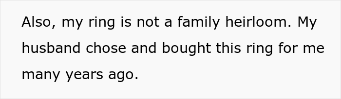 Mother Is Called 'Materialistic' After Refusing To Pass On Her Engagement Ring As An Heirloom Mother Is Called 'Materialistic' After Refusing To Pass On Her Engagement Ring As An Heirloom