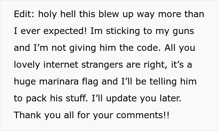 Woman Won't Give Her Boyfriend The Code To Her Gem-Filled Safe, Asks If She's In The Wrong Here After He Gets Mad