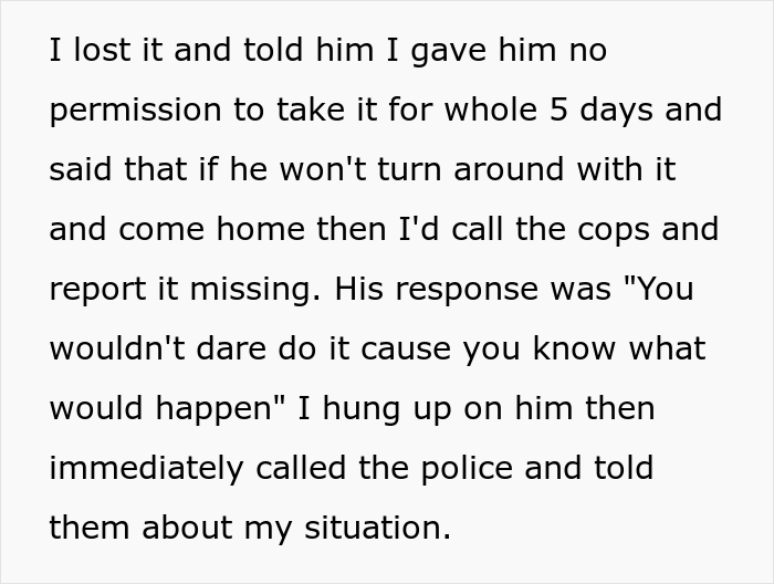 Husband Sells His Car To Fund His Brother’s Wedding, Wife Calls The Police On Him When He Takes Her Car As She Made It Clear It Was “Off Limits” Husband Sells His Car To Fund His Brother’s Wedding, Wife Calls The Police On Him When He Takes Her Car As She Made It Clear It Was “Off Limits”