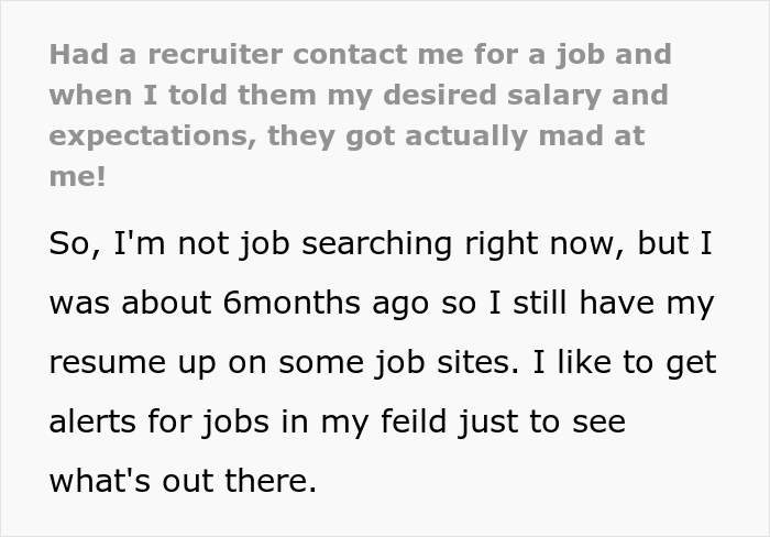 Company Tries To Recruit A Specialist Who's Already Working But Won't Match Her Salary Expectations, Sends Her A Nasty Follow-Up Email