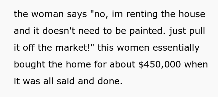 Widow Puts Her House Up For Sale, Investor Offers $450k Without Looking At The Lot, Is Horrified After Seeing It When The Deal Is Done Widow Puts Her House Up For Sale, Investor Offers $450k Without Looking At The Lot, Is Horrified After Seeing It When The Deal Is Done