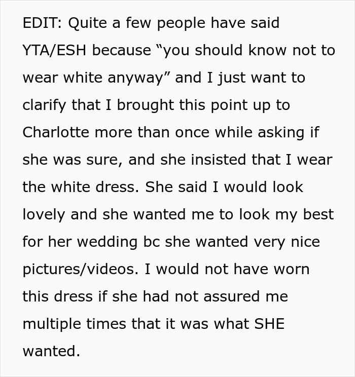 "Am I The [Jerk] For Wearing A White Dress To My Friend's Wedding?"