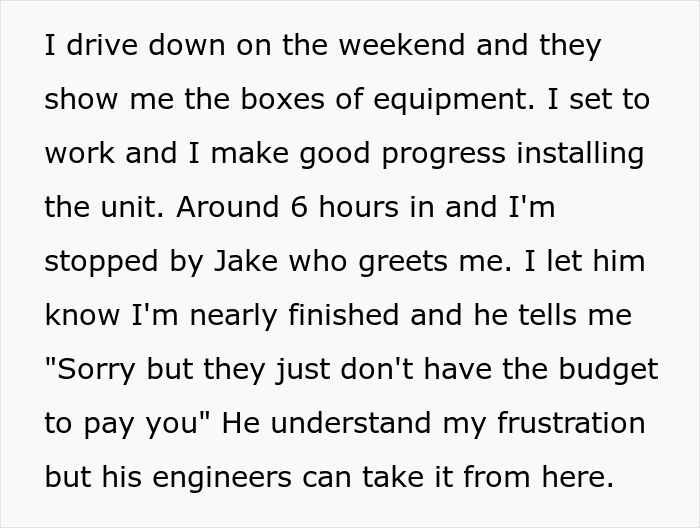 Engineer Is Furious When Company Refuses To Pay For The Work He Did, Makes Sure They Don't Know How To Finish It Before He Leaves